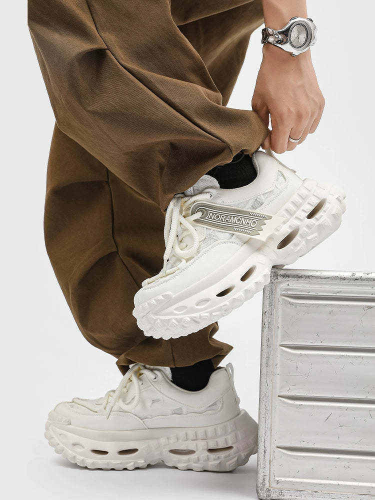 TEXTURED SPIKE SOLE TRAIL SNEAKERS