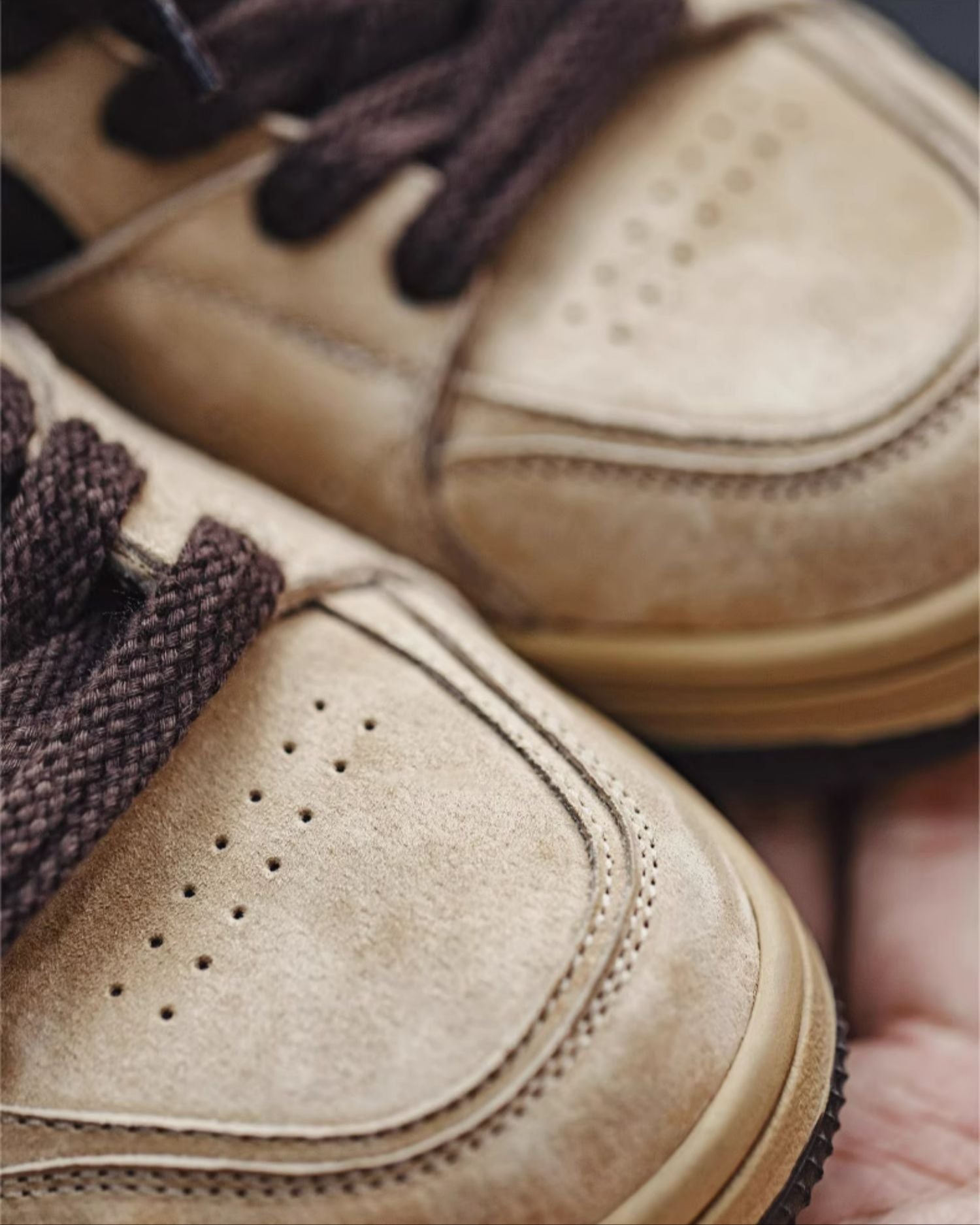 SUEDE PANEL VINTAGE CHUNKY SNEAKERS