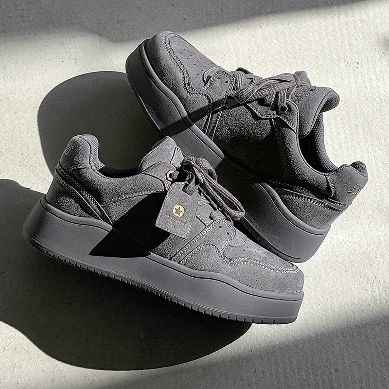 SUEDE LOWTOP PLATFORM SNEAKERS