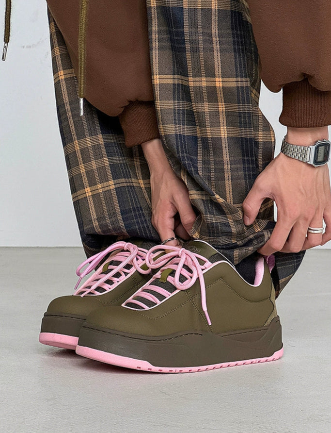 CHUNKY MOSS PINK TRAIL SNEAKERS