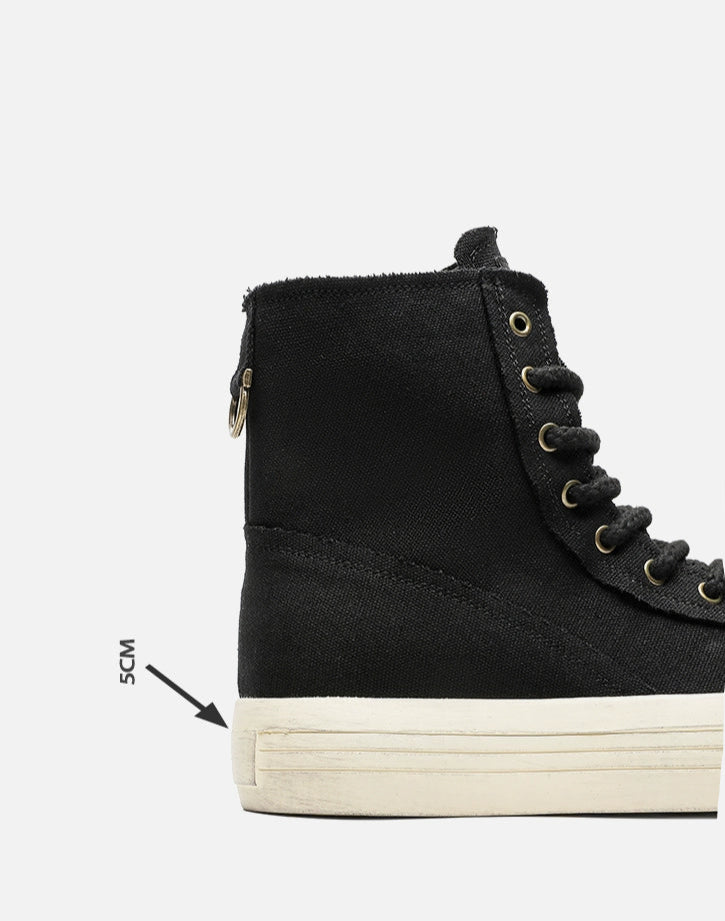 VINTAGE-STYLE HIGHTOP PLATFORM SNEAKERS
