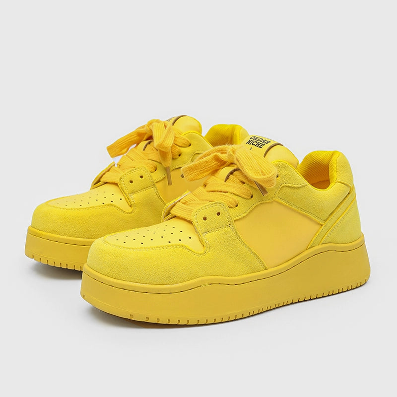 SOLID THICK SOLE SNEAKERS