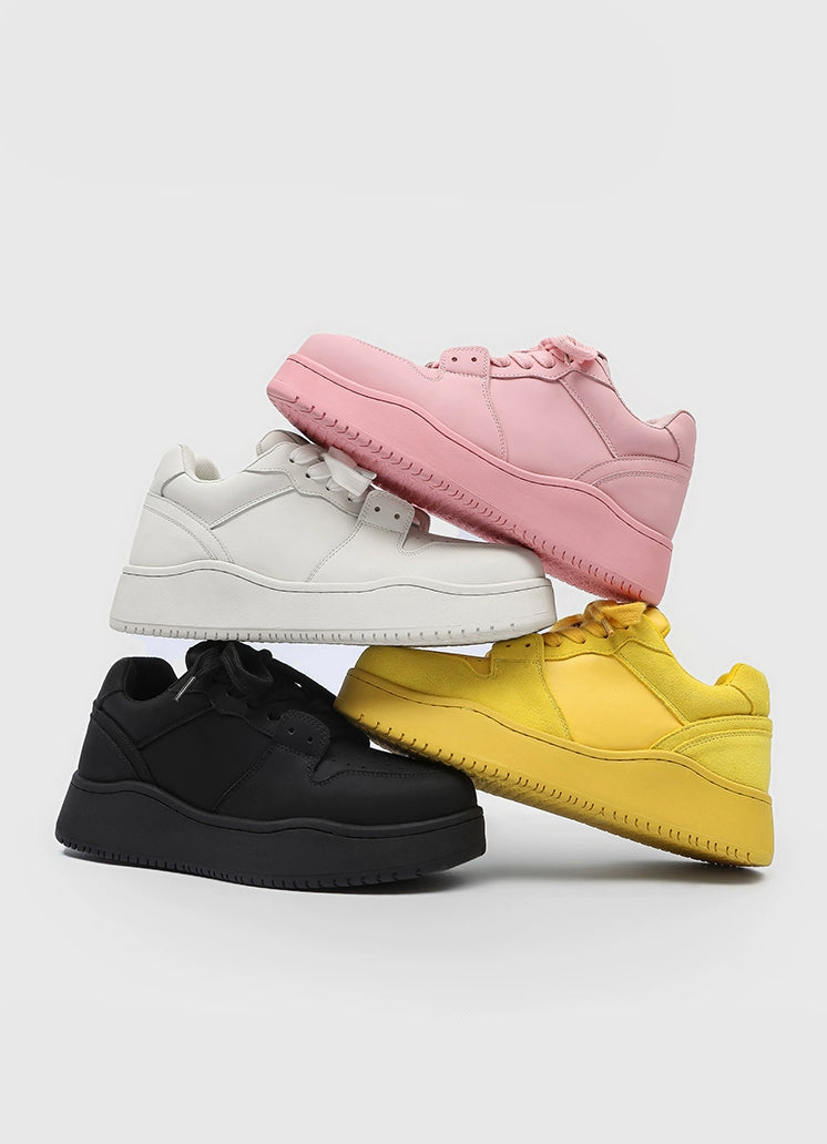SOLID THICK SOLE SNEAKERS