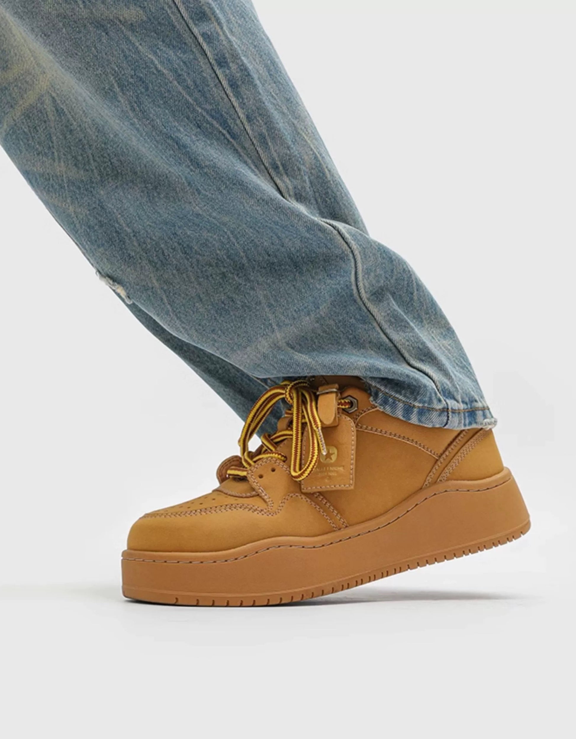 SUEDE LOWTOP PLATFORM SNEAKERS