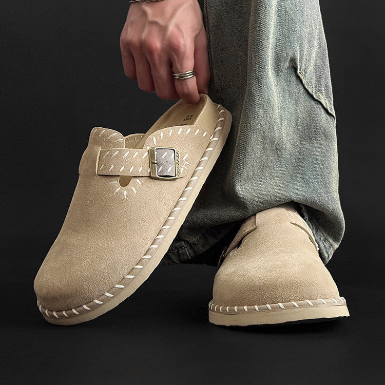 SOFT STITCH MULE SANDALS