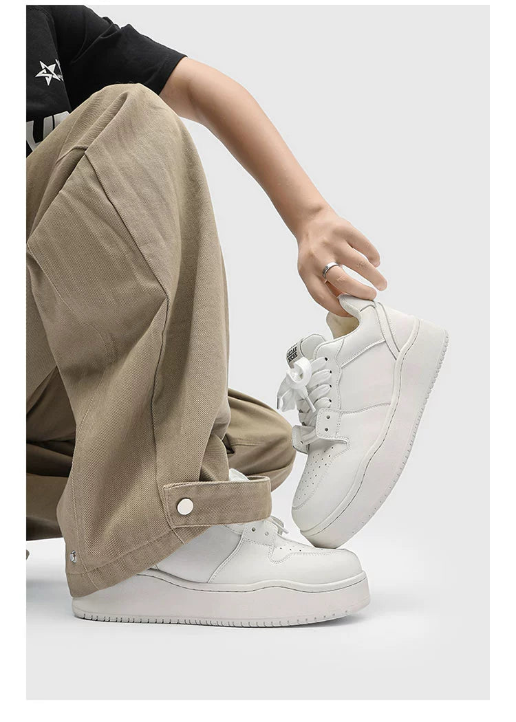 SOLID THICK SOLE SNEAKERS