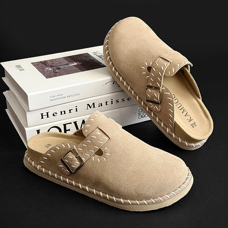 SOFT STITCH MULE SANDALS