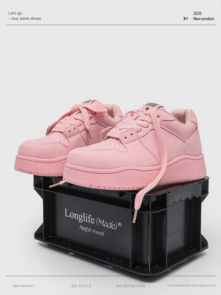 SOLID THICK SOLE SNEAKERS