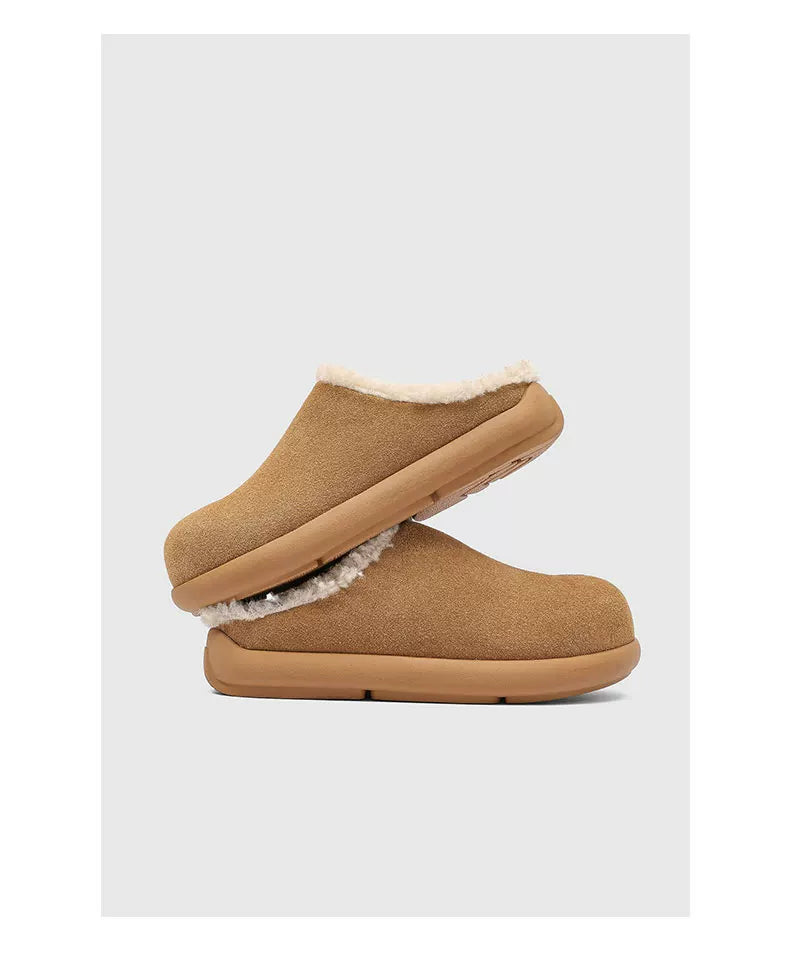 SUEDE COZY FLEECE-LINED CLOGS
