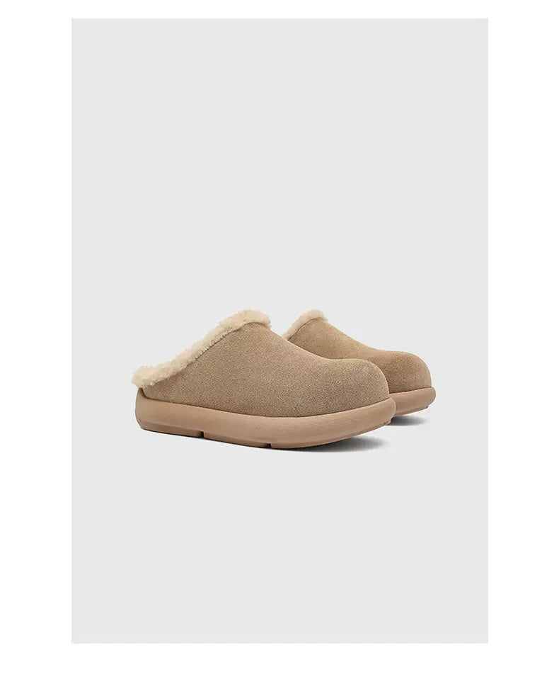 SUEDE COZY FLEECE-LINED CLOGS