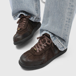 DARK SUEDE VINTAGE LOW SNEAKERS