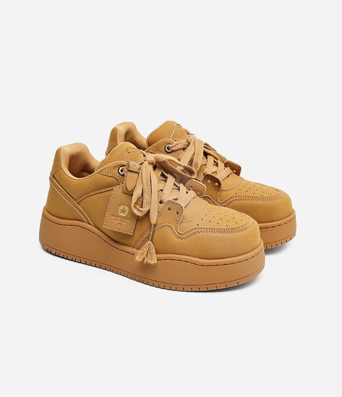 SUEDE LOWTOP PLATFORM SNEAKERS