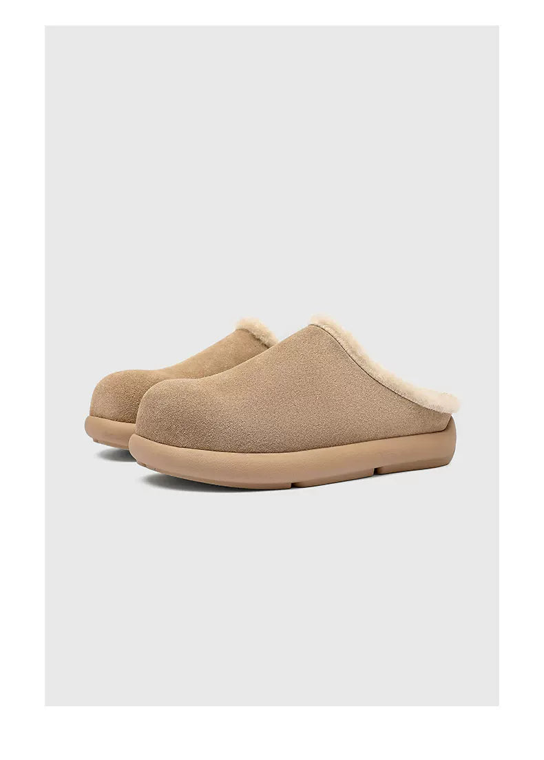 SUEDE COZY FLEECE-LINED CLOGS