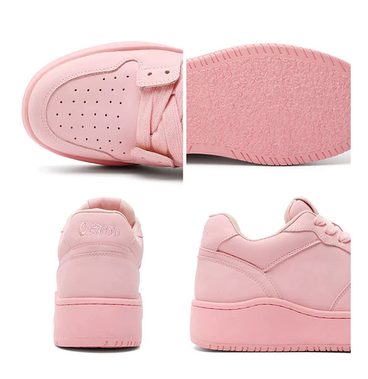 SOLID THICK SOLE SNEAKERS