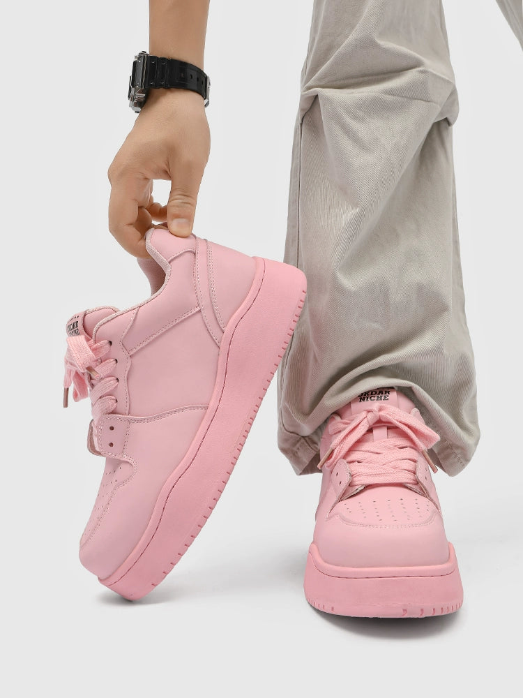 SOLID THICK SOLE SNEAKERS