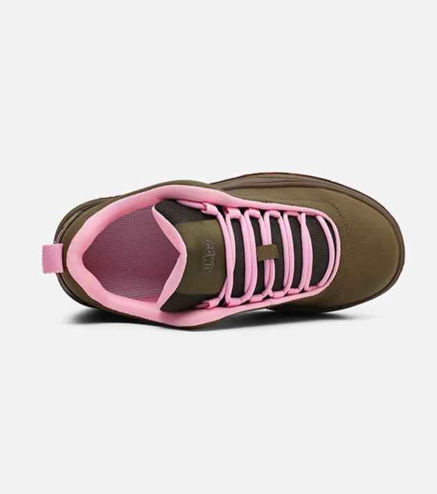 CHUNKY MOSS PINK TRAIL SNEAKERS