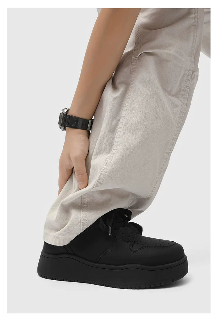 SOLID THICK SOLE SNEAKERS