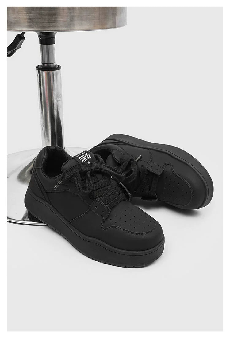 SOLID THICK SOLE SNEAKERS