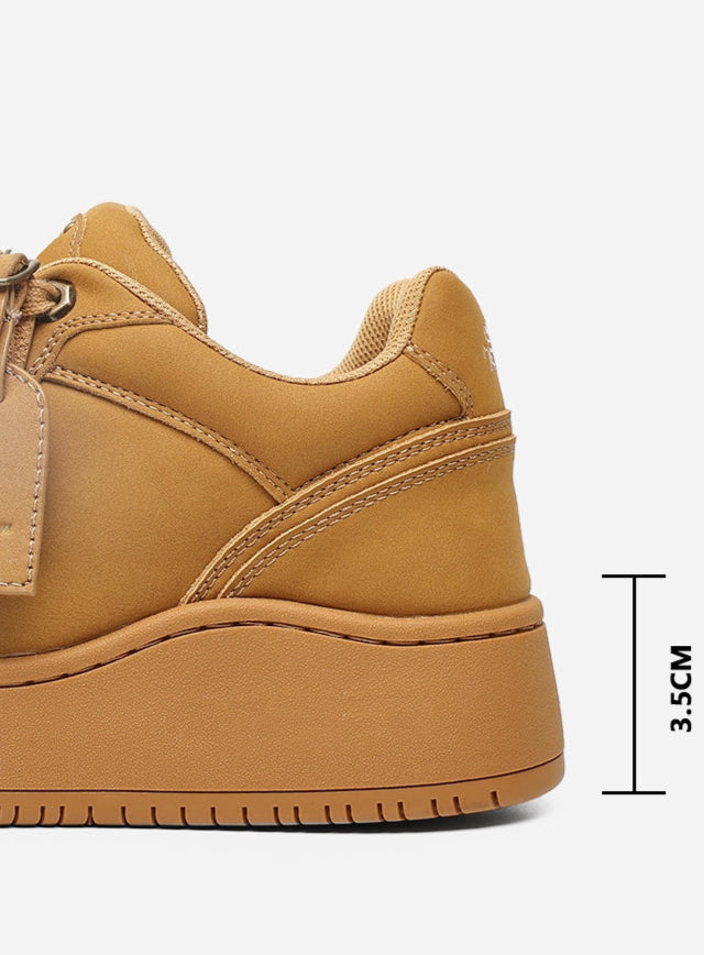 SUEDE LOWTOP PLATFORM SNEAKERS