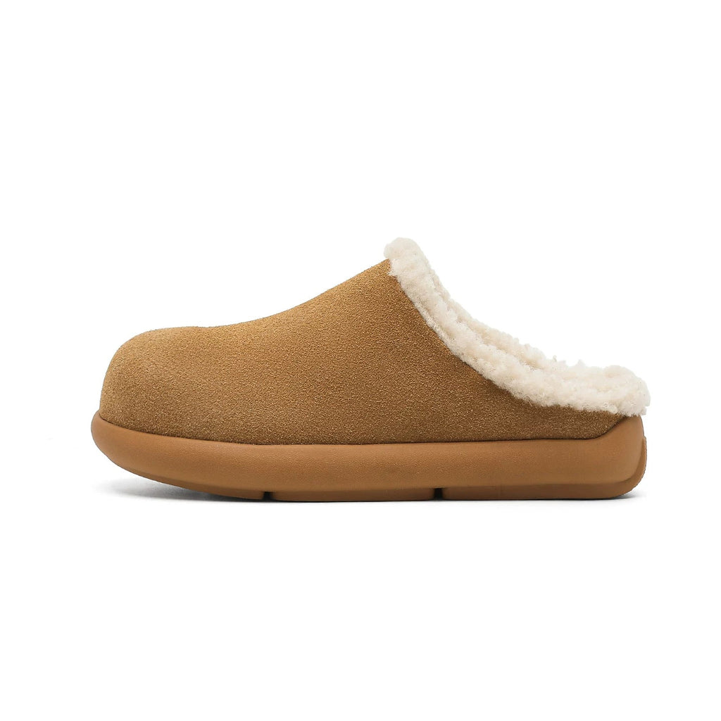 SUEDE COZY FLEECE-LINED CLOGS