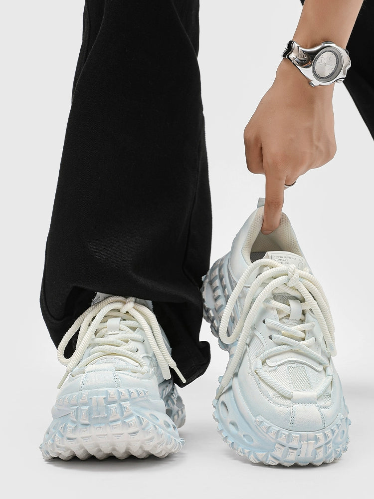 TEXTURED SPIKE SOLE TRAIL SNEAKERS